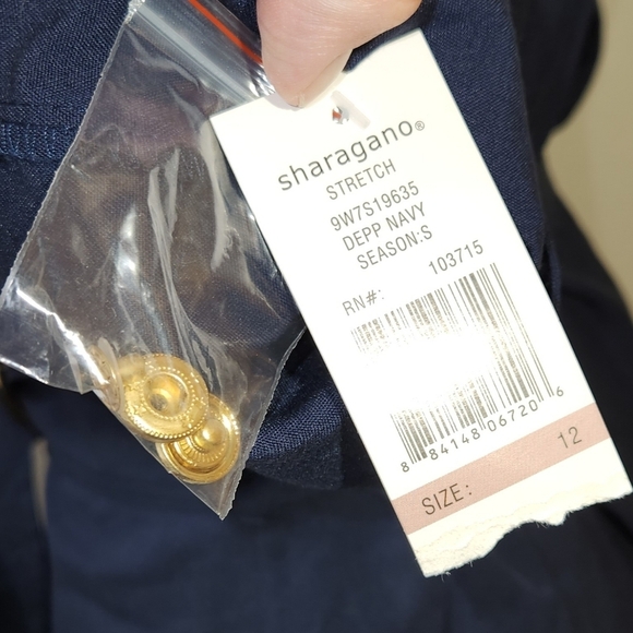 NEW Sharagono Women's Navy Dress Collared - Picture 7 of 7